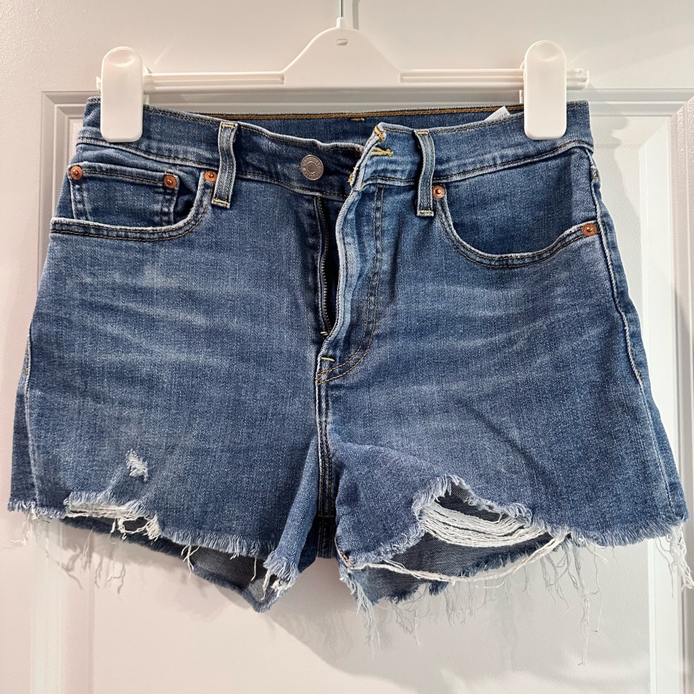Denim Distressed Shorts
